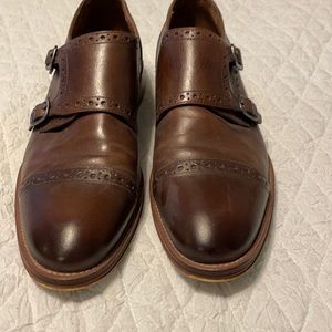 Johnston & Murphy brown monk strap slip on